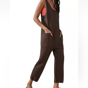 Free People Brown Jumpsuit